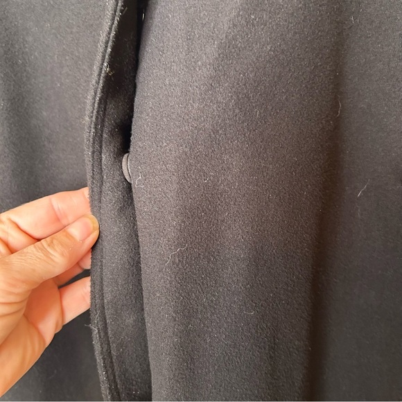 J. Jill Vintage Dark Black Wool Overcoat Women Size 2X Career Mature Business - Picture 8 of 12